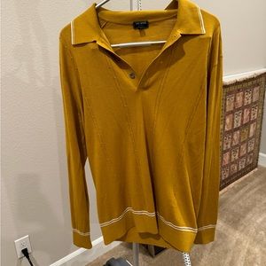 Todd Snyder Silk Cotton Blend Polo in Golden Ray
